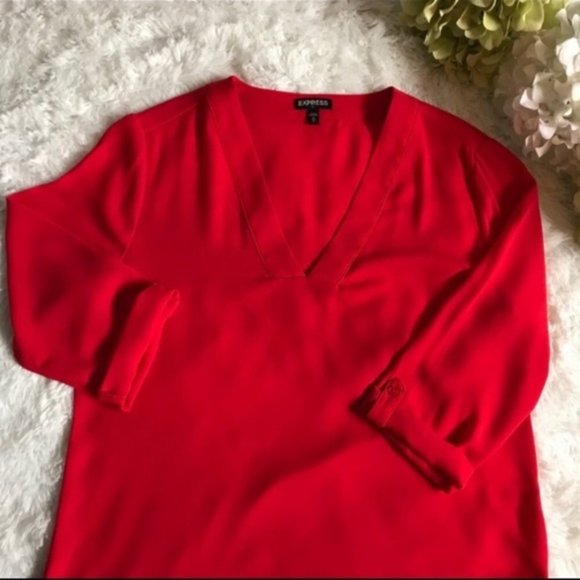 Express V-Neck Blouse - Picture 1 of 4
